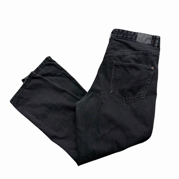 Sinsay Mom Fit Jeans Black Women’s US Sz 10 High Rise Straight Leg - Picture 11 of 12